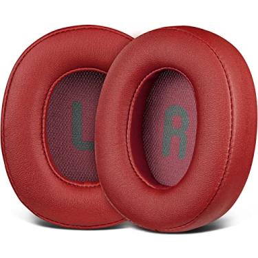 Imagem de SOULWIT Almofadas de Substituição para JBL Tune 700(700BT)/710(710BT)/720(720BT)/750(750BT,750BTNC)/760(760NC)/770(770NC), Com Espuma de Isolamento Mais Suave - Couro de Proteína Vermelho