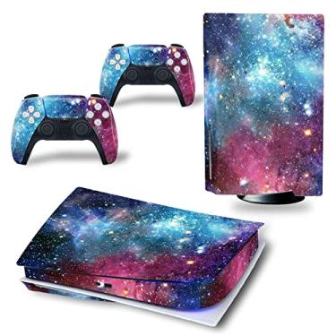 Imagem de Decal Skin for Ps5 Disk, Whole Body Vinyl Sticker Cover for PlayStation 5 Console and Controller(PS5 disc Edition, Blue Starry Sky)