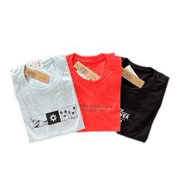 Imagem de kit 3 camisetas masculinas em malha de altissima qualidade. Estampas modernas