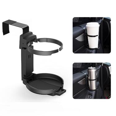 Imagem de LITTLEMOLE Suporte de copo de carro, porta de veículo, suporte de bebida dobrável ajustável para interior de caminhão, latas de refrigerante, garrafas de água, café