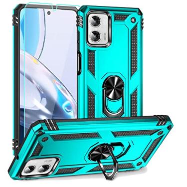 Imagem de Androgate Capa para Moto G Power 5G 2023 com protetor de tela HD, suporte de anel de metal de nível militar, capa à prova de choque de 4,5 m testada contra quedas para Motorola Moto G Power 5G 2023,