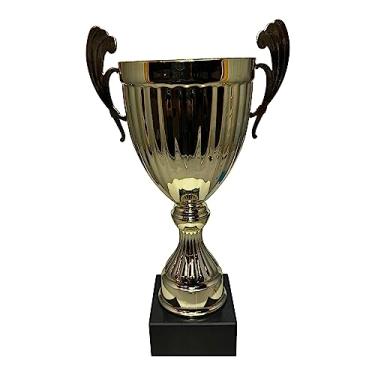 Imagem de Express Medals Taça Troféu Metal Brigt Gold de 30 cm - Torneios esportivos, competições, reconhecimento, presente ou prêmio, 30 cm de altura x 17 cm de largura nas alças. AMC320