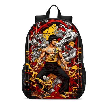 Imagem de Mochila Escolar Infanto Juvenil Bruce Lee Novidades 0194-Unissex