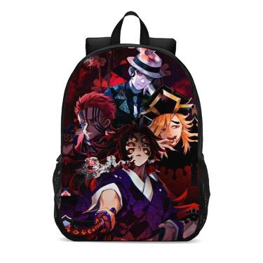 Imagem de Mochila Escolar Infanto Juvenil Anime Demon Slayer Luas superiores Lançamento 0259-Unissex