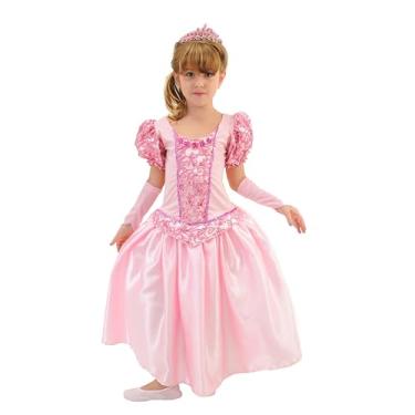 Imagem de Fantasia Infantil Princesa Aurora Bela Adormecida com Luvas (G)