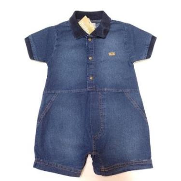 Imagem de Macacão Curto Jeans Luxo Menino Estonado Katita Kids 26127-Masculino