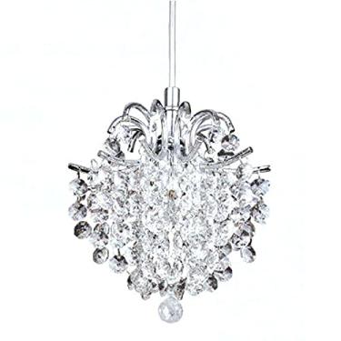 Imagem de Pendente De Metal E Cristal Bella Iluminação Fiore No Voltagev Cromado/ Transparente