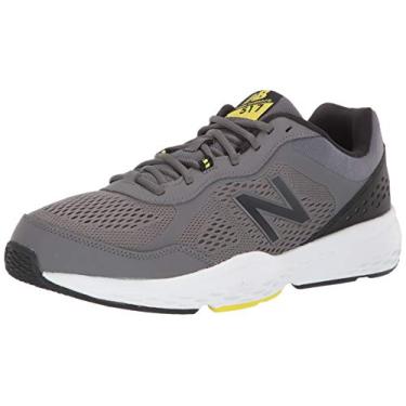 Imagem de New Balance Tênis masculino 517 V2 Cross Trainer, Castlerock/Sulphur Yellow, 38