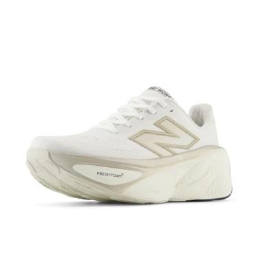 Imagem de New Balance Tênis de corrida feminino Fresh Foam X More V5, Branco/sal marinho/dourado claro metálico, 10