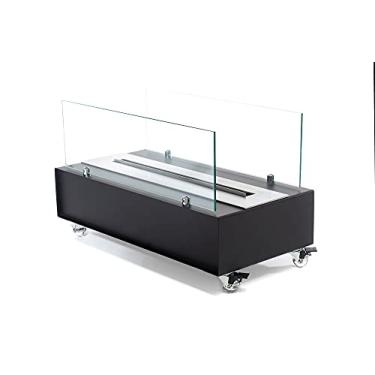 Imagem de Lareira Ecológica a álcool ou etanol Aço Preta 60cm Q60cm