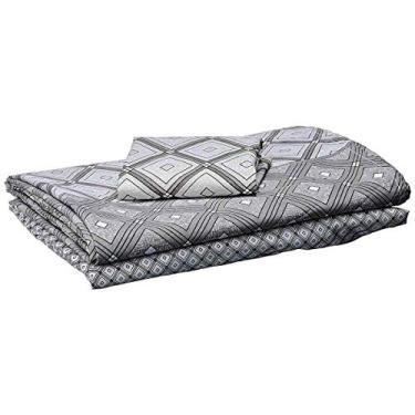 Imagem de Jogo de Cama Queen 4 Peças: 1 Lençol de Cima + 1 Lençol com Elástico + 2 Fronhas 140 Fios com Algodão Realce Premium Hugo - Sultan