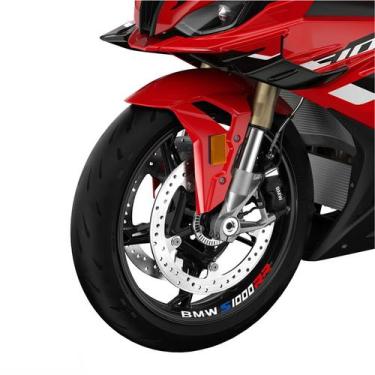 Imagem de Kit 4 Adesivos Roda Interna Moto BMW S1000RR - Teu Adesivo, Azul