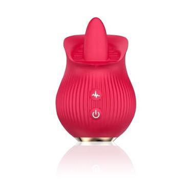 Imagem de Silicone Female Rose Licking Vibrator - Multi-Function clitoris Vibrator with 12 Vibration Modes - Rechargeable & Very Quiet Sex Toy for Women (Red)