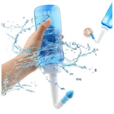 Imagem de Higienizador Lavagem Nasal Ducha Garrafa 300 ml E 2 Bicos - Supermedy