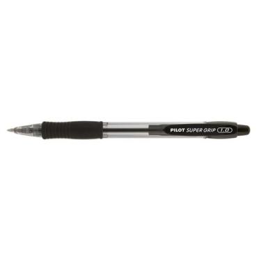 Imagem de Caneta Super Grip Bp-10r-M 1.0 Pilot 12 Unidades, Preto