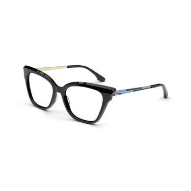 Imagem de Armação De Óculos Colcci C6130a1055 Preto Brilho, Preto, 55