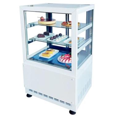 Imagem de DBR.70 - Vitrine Refrigerada para bolos e doces 70cm Branca - 220V - O