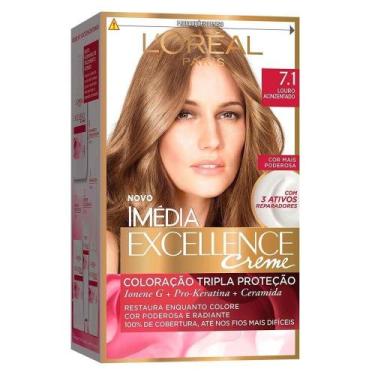 Imagem de Tintura Imédia Excellence 7.1 Louro Acinzentado 47g - Loréal Imédia, 7