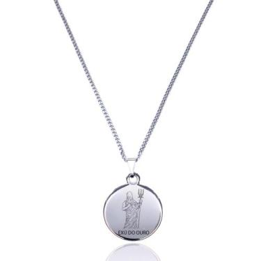 Imagem de Colar Exú do Ouro Medalha Umbanda Proteção Espiritual - Balaio de Sant