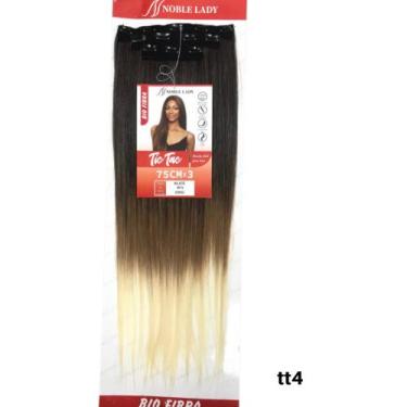 Imagem de Aplique Tic Tac Liso Bio Fibra 3pças Cabeça Toda 75cm Longo - bbless, 