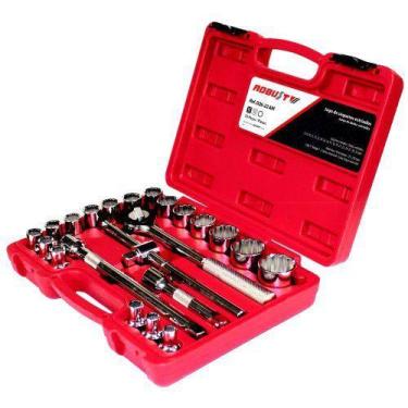 Imagem de Jogo de Soquetes Estriados 1/2" 8 a 32 mm 22 peças Robust - Gedore