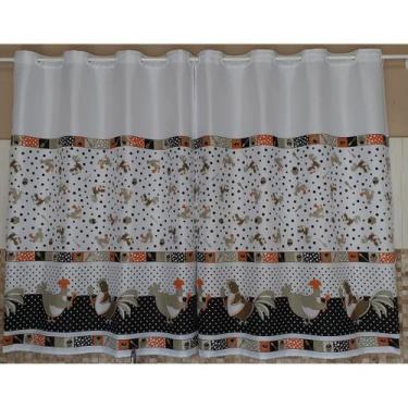 Imagem de Cortina Cozinha 2.40 X 1.20 Tecido Em Oxford Direto Da Fabrica - JULIA