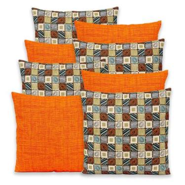 Imagem de Kit 8 Capas de Almofada 40x40 Lisa e Estampada com Zíper Gorgurinho - 