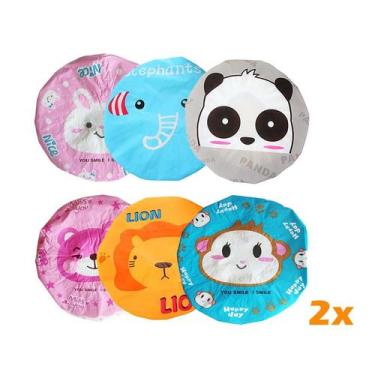 Imagem de Kit 12 toucas de banho infantil bichinhos sortidos - QPORRETA