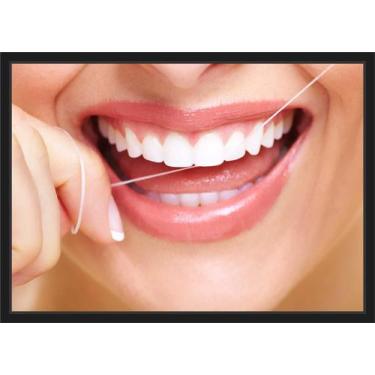 Imagem de Quadro Decorativo Dentista Odontologia Consultórios Dentes Sorriso Com