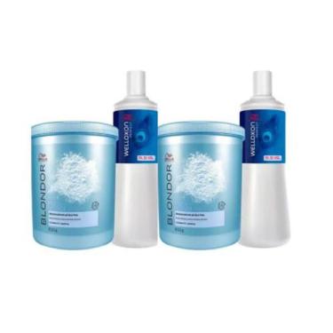 Imagem de Wella Blondor Pó Descolorante 800g+Oxigenada 20v 1L (4 Produtos) - Wel