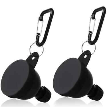 Imagem de TEESSUE 2 recipientes de proteína em pó, recipiente portátil de viagem de proteína em pó, funil de proteína em pó, funis de garrafa de água para misturas de pó, chaveiro de funil de suplemento de