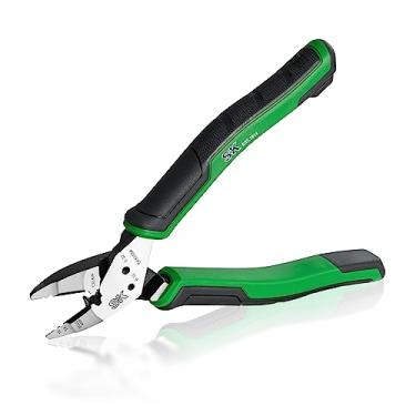 Imagem de SK Alicate diagonal multiuso de 17 cm, 4 em 1, estrutura de aço CR-V premium, alça ergonômica antiderrapante para aderência confortável