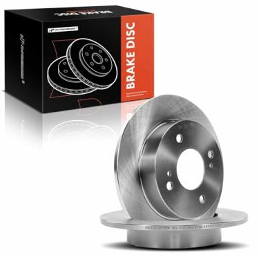 Imagem de A-Premium Rotores de freio a disco sólido traseiro de 258 mm compatíveis com os modelos Nissan e Infiniti - Altima 1993-2001, Sentra 2000-2006, G20 1991-2002, conjunto de 2 peças