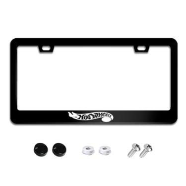Imagem de Totedih Etiquetas decorativas personalizadas Hotwheels capas de placa de licença de metal de alumínio para veículos padrão EUA Canadá
