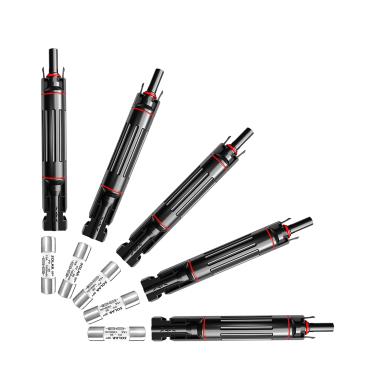 Imagem de IGOYE Fusível à prova d'água em linha suporte de painel solar 15A 1000V PV painel fio fusível conector macho e fêmea para painel solar (pacote com 5)