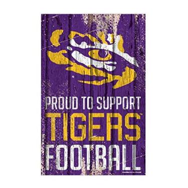 Imagem de WinCraft NCAA LSU Tigers Sports Fan Home Decor, Team Color, 11x17