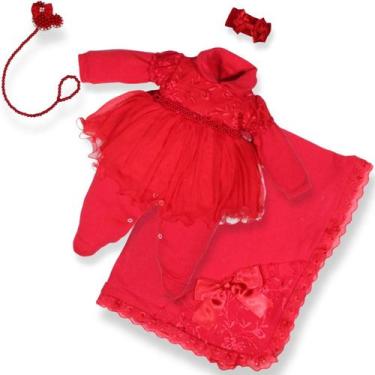 Imagem de Saída Maternidade Luxo Princesa Menina Renda Tule - BEBE MALUCO, Verme