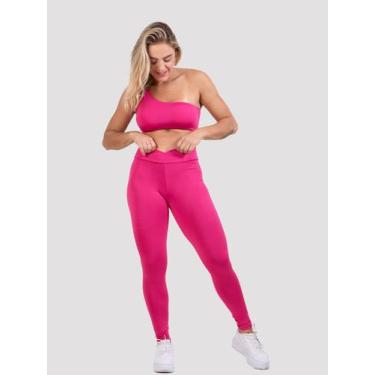 Imagem de Conjunto Fitness Top Um Ombro Só e Calça Legging Transpassada Suplex T