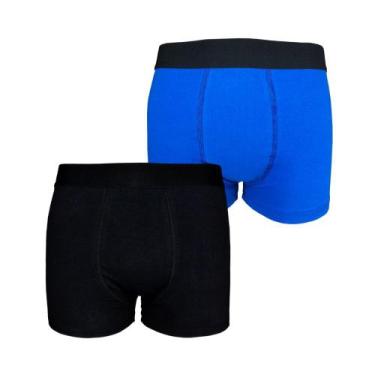 Imagem de Kit com 2 Cuecas Boxer Box Try Basics Algodão Cotton Lisa Básica Casua
