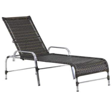 Imagem de Espreguiçadeira Catar em Alumínio Para Piscina Jardim Trama - Trama Or