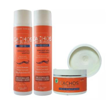 Imagem de Kit Linha Cachos Perfeitos -  Sh. 300ml / Cond. 300g / Creme 250g / S'