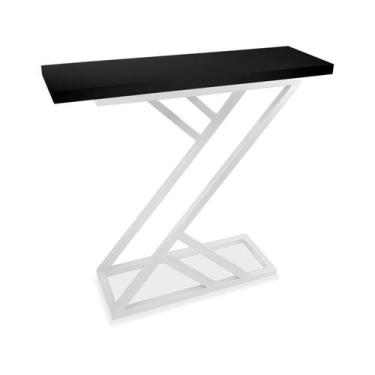 Imagem de Aparador Astana Para Sala Quarto Branco e Preto - Genus Móveis