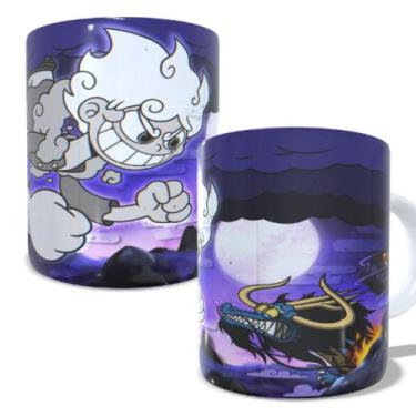 Imagem de Caneca de porcelana Luffy vs Kaidou One Piece Nika Gear 5 - Nebullosa