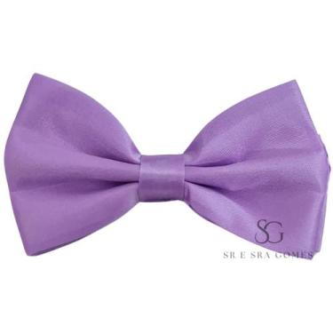 Imagem de Gravata Borboleta Lavanda Adulto Cetim Para Padrinhos  e Eventos - Sr.