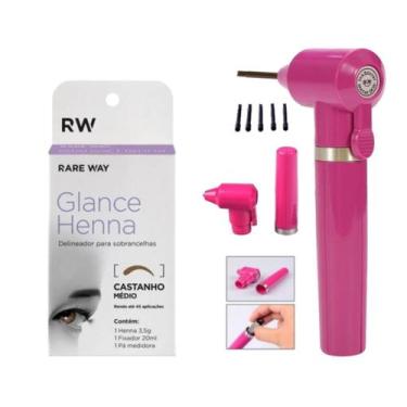 Imagem de Kit Henna Glance sobrancelha com fixador  + Mixer Misturador de pigmen