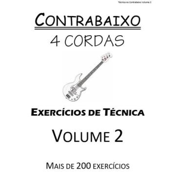 Imagem de Apostila Contrabaixo de 4 cordas  exercícios de técnica volume 2