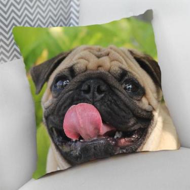 Imagem de Almofada Decorativa Cheia c/ Zíper Dog Pet Cachorro Cão - Deluzz, Pug,