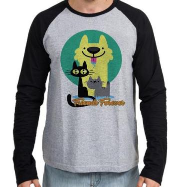 Imagem de Camiseta Manga Longa blusa Pets Friend Forever  - Empório Dutra, M  ad
