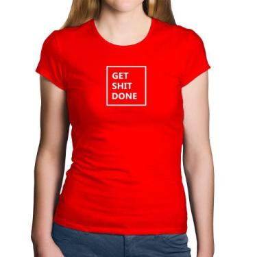 Imagem de Baby Look Algodão Get Shit Done - Foca na Moda, Vermelho, GGG