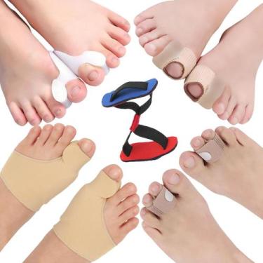 Imagem de Kit 9 pçs protetor corretor joanete pés alívio dor cód-235 - SWG, BEGE